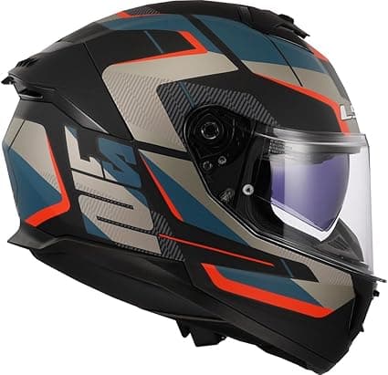 LS2 CAPACETE STREAM II FF808 ROAD MATTE BLK/BLUE - imagem 5