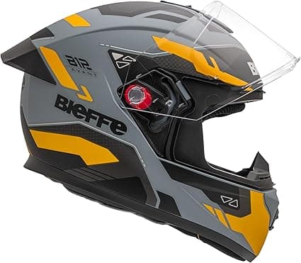Capacete Bieffe B12 Avant Esportivo Cinza Moto Aerofólio - imagem 4