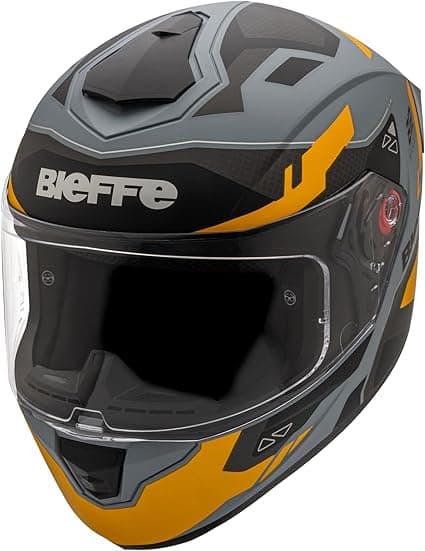 Capacete Bieffe B12 Avant Esportivo Cinza Moto Aerofólio - imagem 2